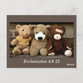 Prediker 4:9-12 Bijbeltekst Geheugen Ansichtkaart Briefkaart (Achterkant)
