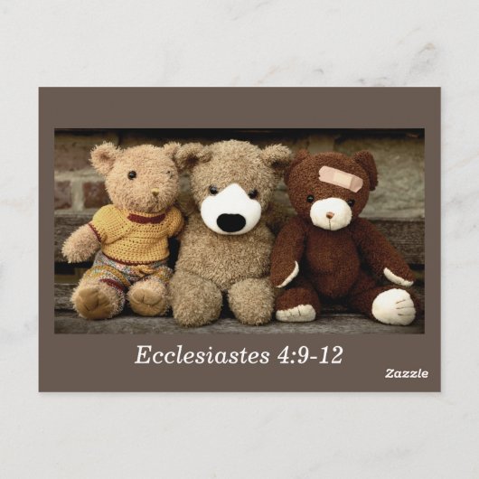 Prediker 4:9-12 Bijbeltekst Geheugen Ansichtkaart Briefkaart (Achterkant)
