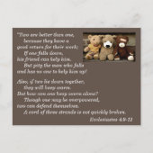 Prediker 4:9-12 Bijbeltekst Geheugen Ansichtkaart Briefkaart (Voorkant)