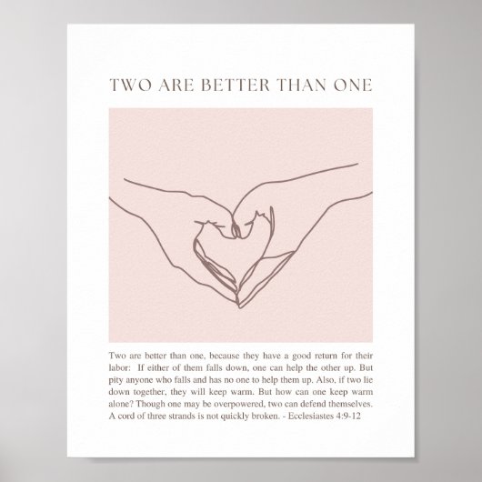 Prediker 4:9-12 poster (Voorkant)