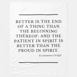 Prediker 7:8 Bijbelvers citaat KJV Fleece Deken