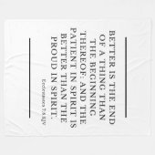 Prediker 7:8 Bijbelvers citaat KJV Fleece Deken (Voorkant (Horizontaal))