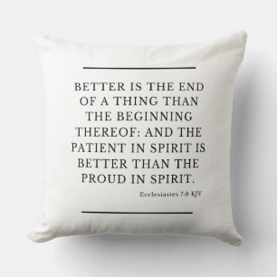 Prediker 7:8 Bijbelvers citaat KJV Kussen