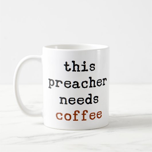 prediker heeft koffiekoffie mok nodig (Links)