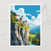 Predjama Castle Slovenië vintage reizen Briefkaart (Voorkant)