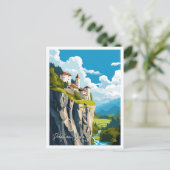 Predjama Castle Slovenië vintage reizen Briefkaart (Staand voorkant)