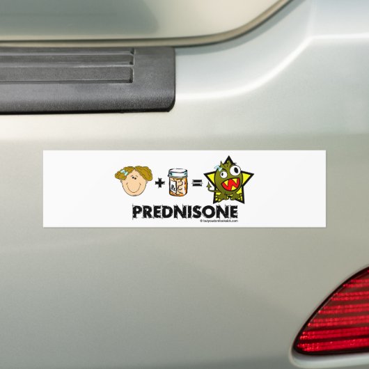 Prednisone Monster Bumpersticker (Op auto)