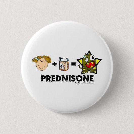 Prednisone Monster Ronde Button 5,7 Cm (Voorkant)