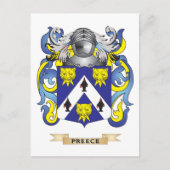 Preece wapenschild (familiewapen) briefkaart (Voorkant)