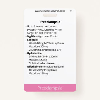 Preeclampsie & Postpartum hemorragie/neonaat Badge