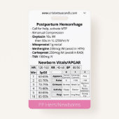 Preeclampsie & Postpartum hemorragie/neonaat Badge (Achterkant)