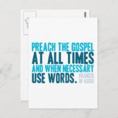 preek het evangelie altijd briefkaart (Voorkant / Achterkant)