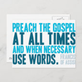 preek het evangelie altijd briefkaart (Voorkant / Achterkant)