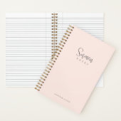 Preek Notities Eenvoudige Blush Roze Kalligrafie Notitieboek (Binnen)