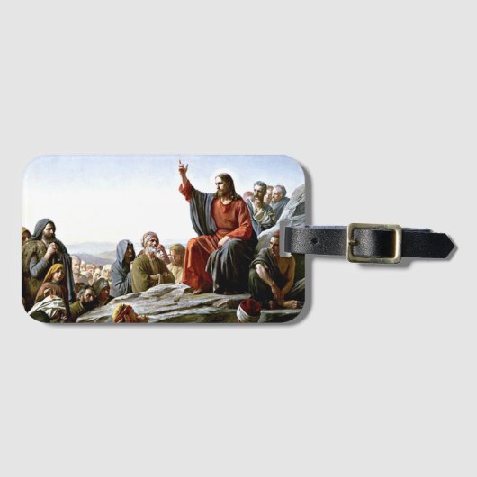 Preek op de berg - Carl Bloch schilderij Bagagelabel (Voorkant (horizontaal))