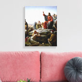 Preek op de berg - Carl Bloch schilderij Canvas Afdruk (Insitu (Woonkamer))