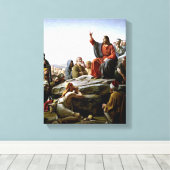 Preek op de berg - Carl Bloch schilderij Canvas Afdruk (Insitu (Houten vloer))