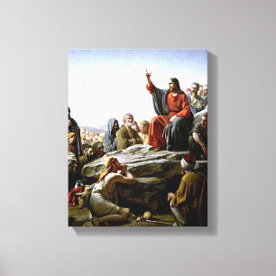Preek op de berg - Carl Bloch schilderij Canvas Afdruk