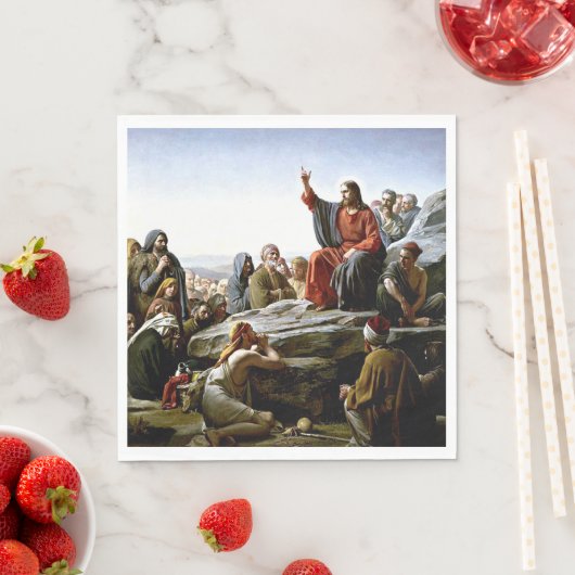 Preek op de berg - Carl Bloch schilderij Servet (Insitu)