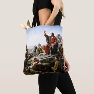 Preek op de berg - Carl Bloch schilderij Tote Bag