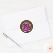PreEMIE Mam Proud Mam NICU Mirakel Paarse Baby Ronde Sticker (Envelop)