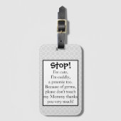 Preemie stroller label bagagelabel (Voorkant (verticaal))