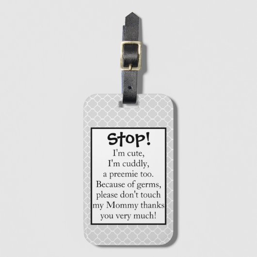 Preemie stroller label bagagelabel (Voorkant (verticaal))
