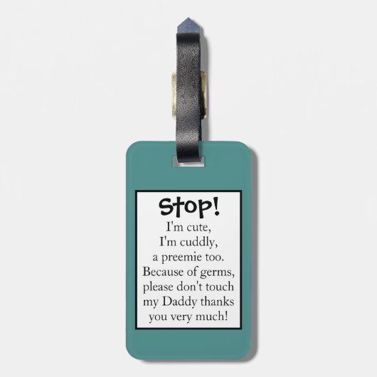 Preemie stroller label dubbelzijdig bagagelabel (Achterkant verticaal)