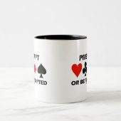 Preempt of wordt voorrang gegeven (dubbele Bridge Tweekleurige Koffiemok (Center)