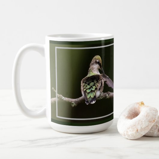 Preening Hummingbird Koffiemok (Met donut)