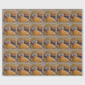 Preening Sumatran Tiger Big Cat Wildlife Art Cadeaupapier (Vlak)