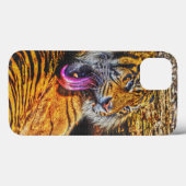Preening Sumatran Tiger Big Cat Wildlife Art Case-Mate iPhone Case (Achterkant (horizontaal))