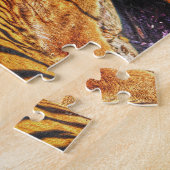 Preening Sumatran Tiger Big Cat Wildlife Art Legpuzzel (Zijkant)
