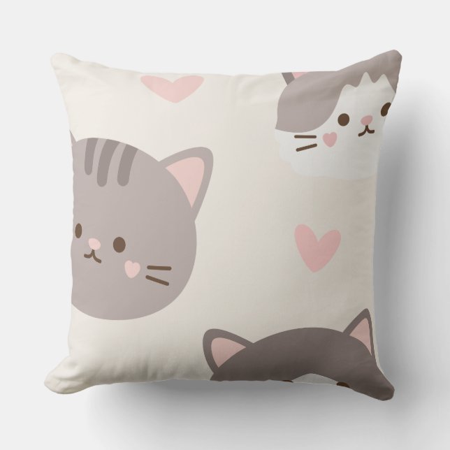 preety kitty pillow case kussen (Voorkant)