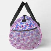 Preety Pink and White Butterfly Pattern Duffel Bag Plunjezak (Rechts)