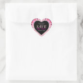 Preety Pink Tropical Save the Date Heart Sticker (Tas)