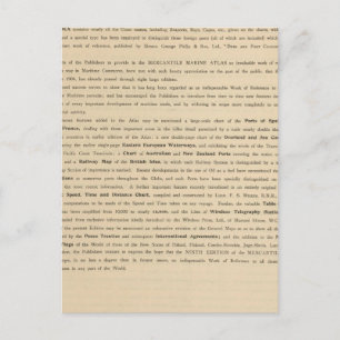 Preface New mercantile marine atlas Briefkaart