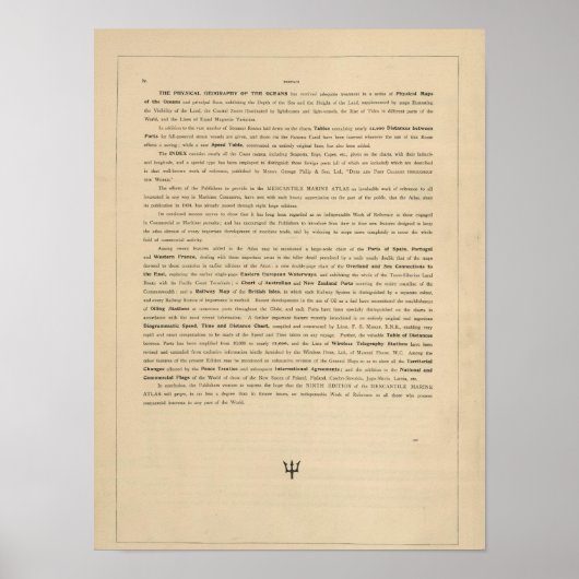 Preface New mercantile marine atlas Poster (Voorkant)