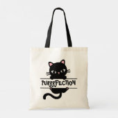 [Prefectie] Cute Kitten die een teken klimmen Tote Bag (Achterkant)