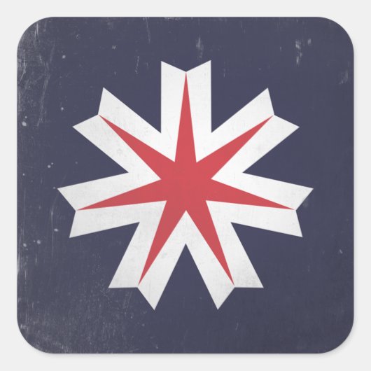 prefectuur Hokkaido Vierkante Sticker (Voorkant)