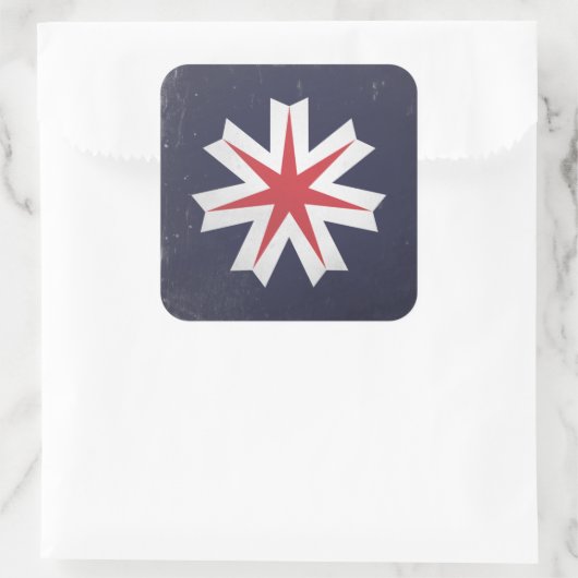 prefectuur Hokkaido Vierkante Sticker (Tas)