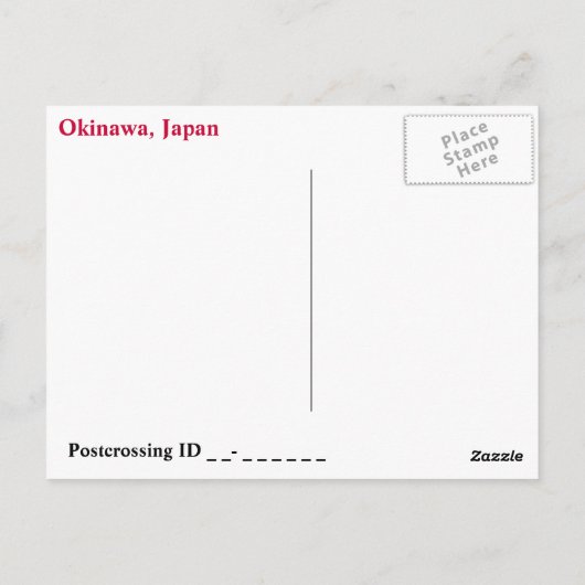 Prefectuur Okinawa Briefkaart (Achterkant)