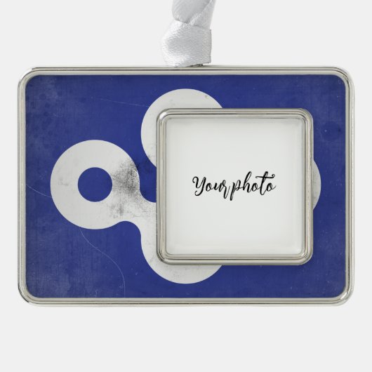 prefectuur Osaka Verzilverd Omlijst Ornament (Voorkant)