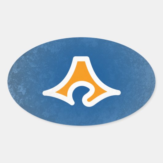 prefectuur Shizuoka Ovale Sticker (Voorkant)