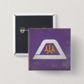 prefectuur Yamanashi Vierkante Button 5,1 Cm (Voorkant /achterkant)