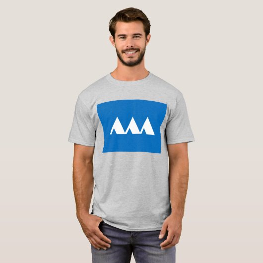 Prefectuurvlag Japan Yamagata T-shirt (Voorkant volledig)