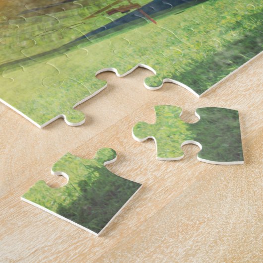 "Preflight Biplane"-retrovliegtuig, overmaats Legpuzzel (Zijkant)