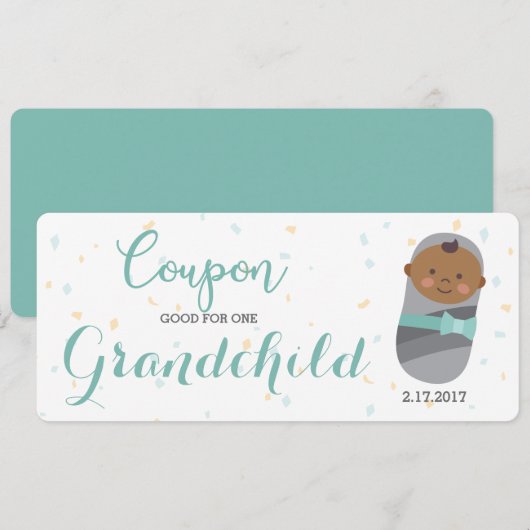 Prefnancy Announcement Blue Baby Aankondiging (Voorkant / Achterkant)