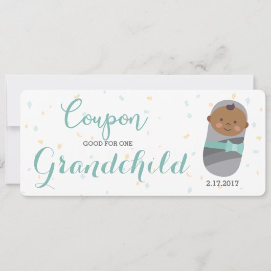 Prefnancy Announcement Blue Baby Aankondiging (Voorkant)