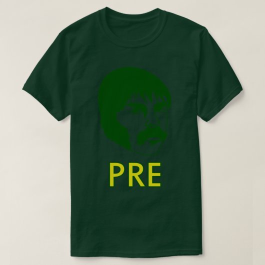 Prefontaine dwars land en spoor in werking t-shirt (Design voorkant)